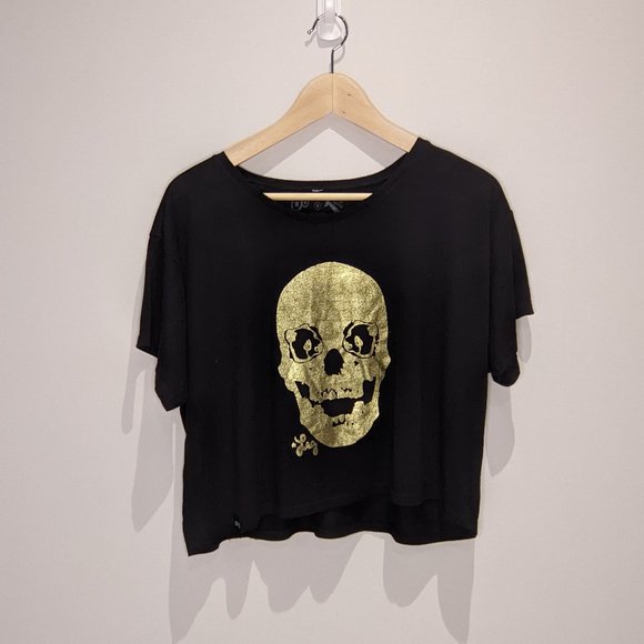 LRG Skull Crop Womens T-Shirt - Picture 1 of 2